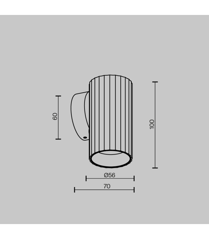 Calipso Outdoor Wall Down Lamp Brass 1xGU10-3