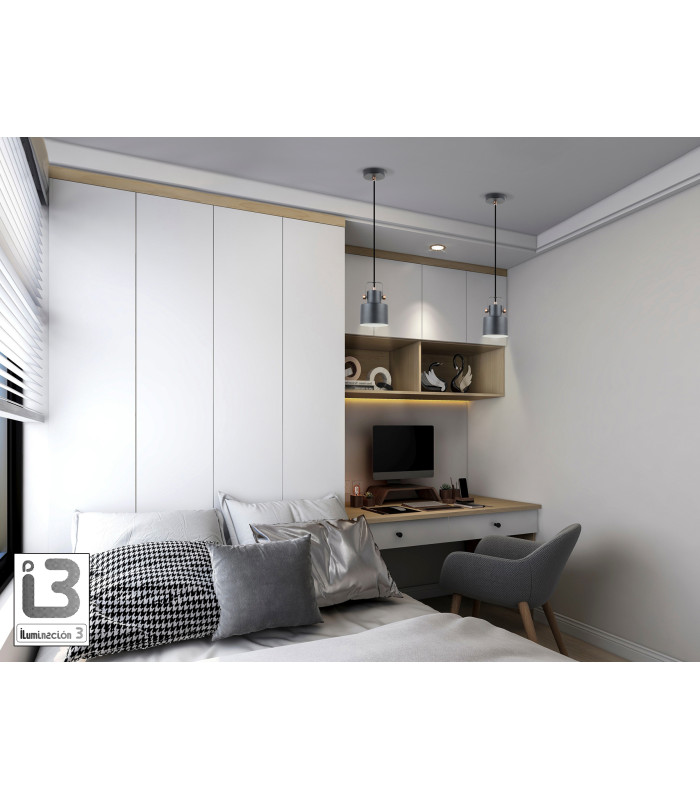 Erika Dome Pendant Ceiling Light Black Copper 1xE27-2