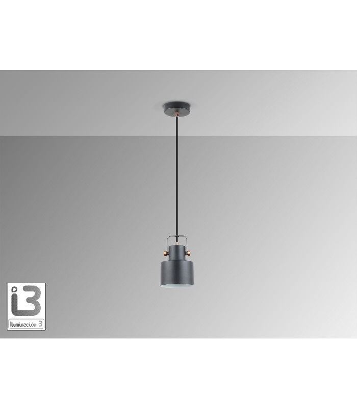 Erika Dome Pendant Ceiling Light Black Copper 1xE27-3