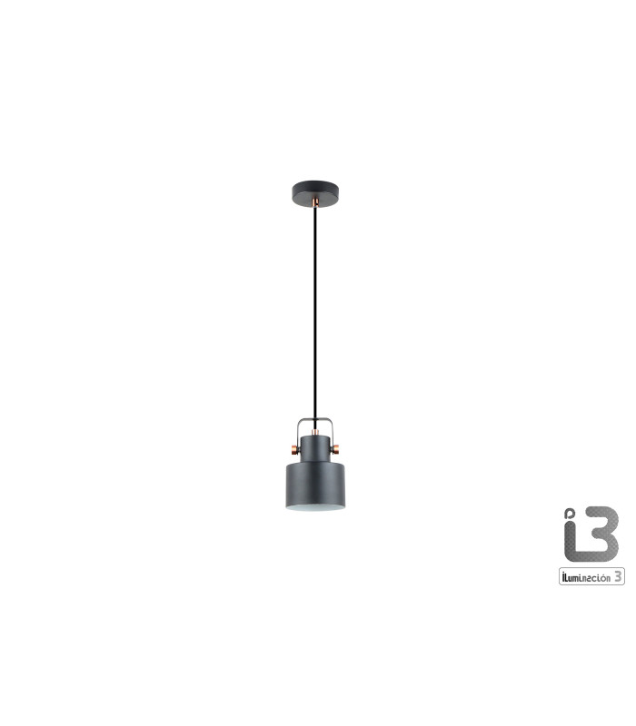 Erika Dome Pendant Ceiling Light Black Copper 1xE27-4