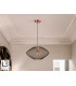 Melany Wire Frame Pendant Ceiling Light Black Copper 1xE27-1