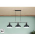 Irias Bar Pendant Ceiling Light Black Copper 3xE27-1