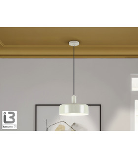 Alessia Dome Pendant Ceiling Light Matt Pearl 1xE27-1