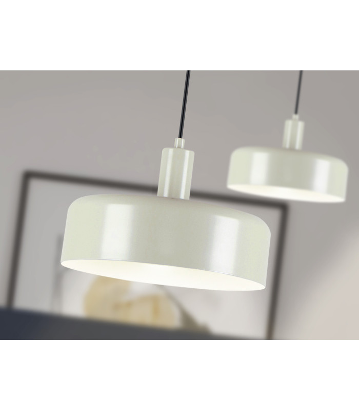 Alessia Dome Pendant Ceiling Light Matt Pearl 1xE27-3