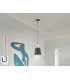 Gisela Dome Pendant Ceiling Light Black Brass 1xE27-1