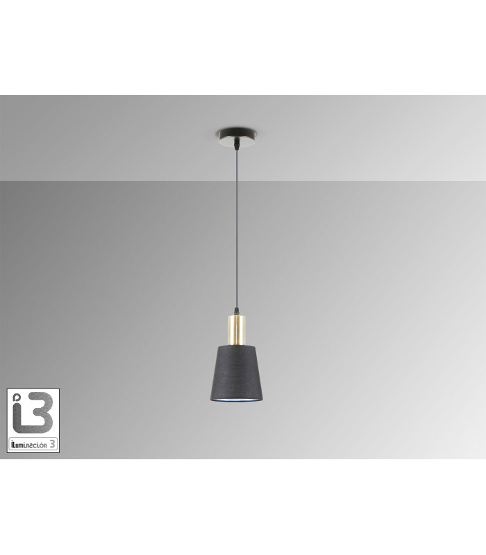 Gisela Dome Pendant Ceiling Light Black Brass 1xE27-3