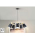 Gisela Multi Arm Pendant Ceiling Light Black Brass 5xE27-1