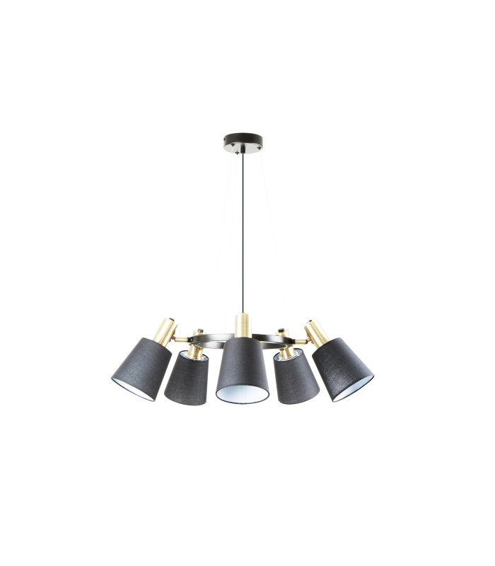 Gisela Multi Arm Pendant Ceiling Light Black Brass 5xE27-4
