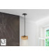 Olaia Slim Pendant Ceiling Light Black Amber 1xGX53 3000K 660lm-1
