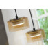 Olaia Slim Pendant Ceiling Light Black Amber 1xGX53 3000K 660lm-3