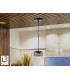 Olaia Slim Pendant Ceiling Light Black Smoky 1xGX53 3000K 660lm-1