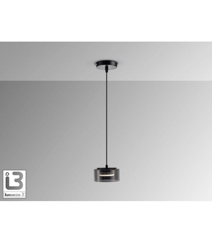 Olaia Slim Pendant Ceiling Light Black Smoky 1xGX53 3000K 660lm-4