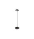 Olaia Slim Pendant Ceiling Light Black Smoky 1xGX53 3000K 660lm