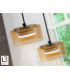 Olaia Bar Pendant Ceiling Light Black Amber 3xGX53 3000K 660lm-3