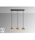 Olaia Bar Pendant Ceiling Light Black Amber 3xGX53 3000K 660lm-4