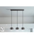 Olaia Bar Pendant Ceiling Light Black Smoky 3xGX53 3000K 660lm-1