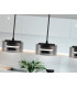 Olaia Bar Pendant Ceiling Light Black Smoky 3xGX53 3000K 660lm-3
