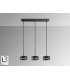 Olaia Bar Pendant Ceiling Light Black Smoky 3xGX53 3000K 660lm-4