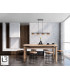 Olaia Bar Pendant Ceiling Light Black Amber 4xGX53 3000K 660lm-2