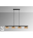 Olaia Bar Pendant Ceiling Light Black Amber 4xGX53 3000K 660lm-4