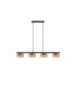 Olaia Bar Pendant Ceiling Light Black, Amber 4xGX53 3000K 660lm