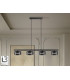 Olaia Bar Pendant Ceiling Light Black Smoky 4xGX53 3000K 660lm-1