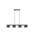 Olaia Bar Pendant Ceiling Light Black, Smoky 4xGX53 3000K 660lm