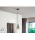 Venize Slim Pendant Ceiling Light Black Smoke 1xE27-1