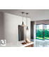 Venize Slim Pendant Ceiling Light Black Smoke 1xE27-2