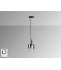 Venize Slim Pendant Ceiling Light Black, Smoke 1xE27