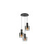 Venize Cluster Pendant Ceiling Light Black, Smoke 3xE27