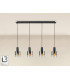 Venize Bar Pendant Ceiling Light Black Smoke 4xE27-1