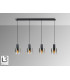 Venize Bar Pendant Ceiling Light Black, Smoke 4xE27