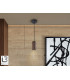 Nimes Slim Pendant Ceiling Light Black Brown 1xGU10-1