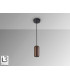 Nimes Slim Pendant Ceiling Light Black, Brown 1xGU10