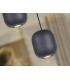 Nimes Slim Pendant Ceiling Light Black 1xGU10