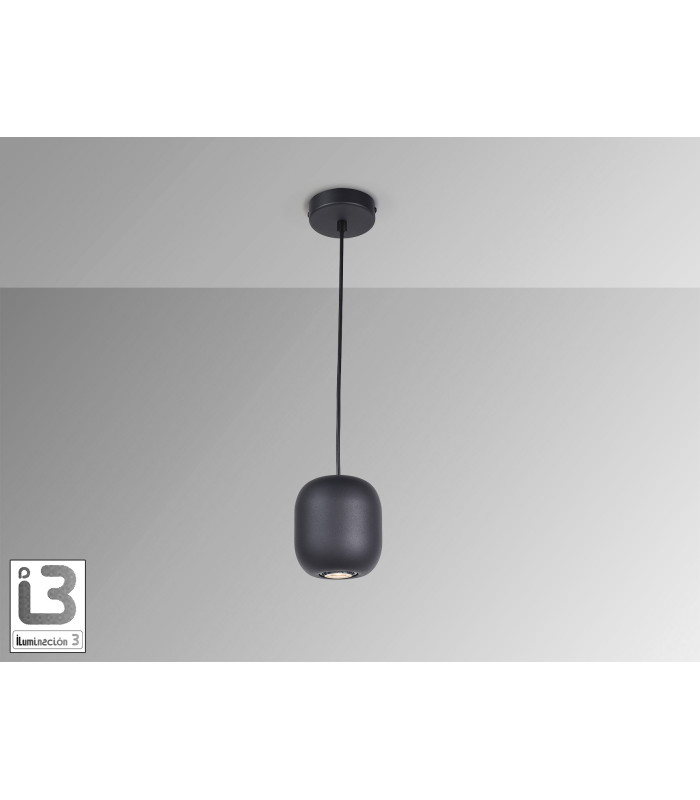 Nimes Slim Pendant Ceiling Light Black 1xGU10