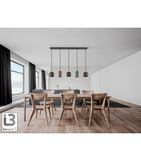 Nimes Bar Pendant Ceiling Light Black 5xGU10-2