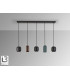 Nimes Bar Pendant Ceiling Light Black 5xGU10
