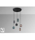 Nimes Cluster Pendant Ceiling Light Black 6xGU10-4