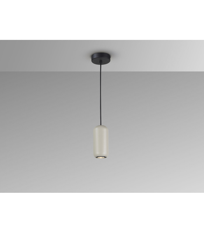 Nimes Slim Pendant Ceiling Light Black Grey 1xGU10-3