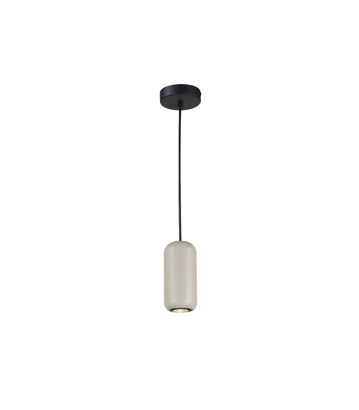 Nimes Slim Pendant Ceiling Light Black Grey 1xGU10-4