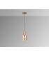 Venize Slim Pendant Ceiling Light Copper Amber 1xE27-3