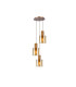 Venize Cluster Pendant Ceiling Light Copper Amber 3xE27-4