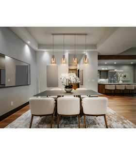 Venize Bar Pendant Ceiling Light Copper Amber 4xE27-2