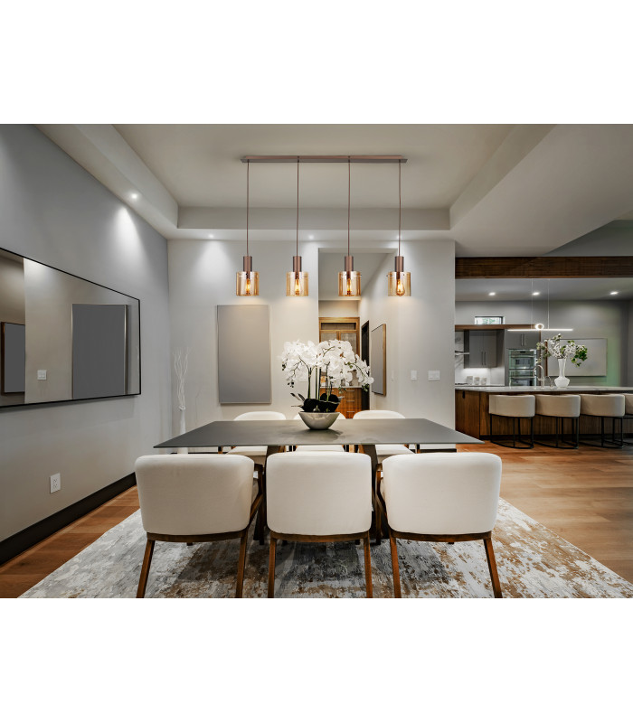 Venize Bar Pendant Ceiling Light Copper Amber 4xE27-2