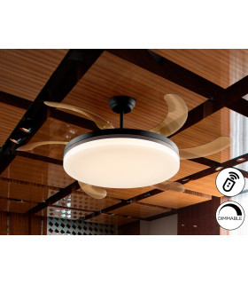 Vento Maxi Ceiling Fan Black LED 3000-6500K Dimmable-1