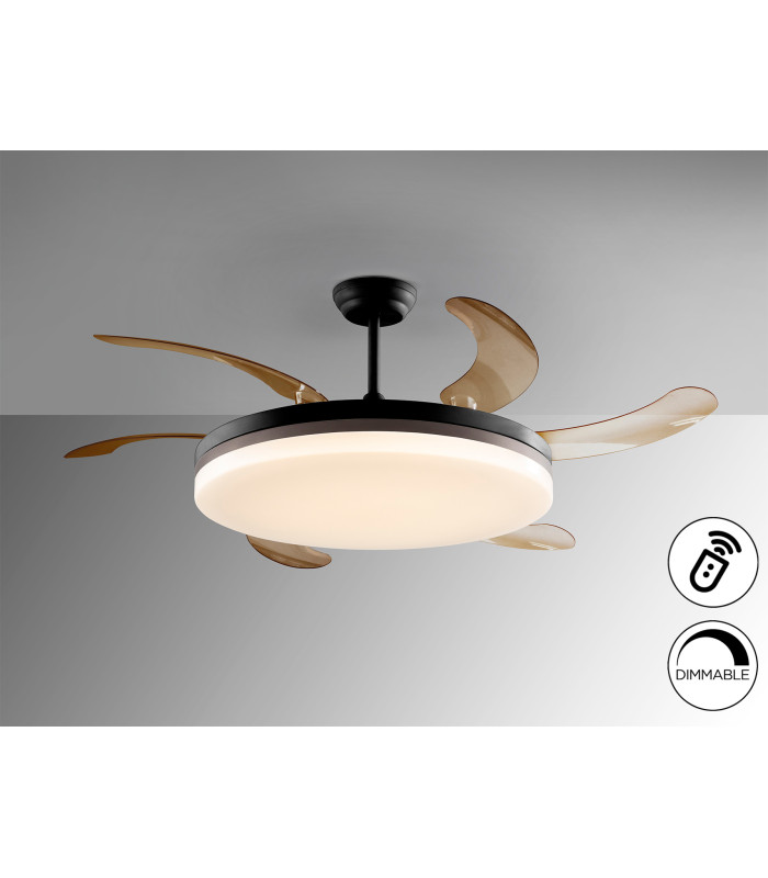 Vento Maxi Ceiling Fan Black LED 3000-6500K Dimmable-3