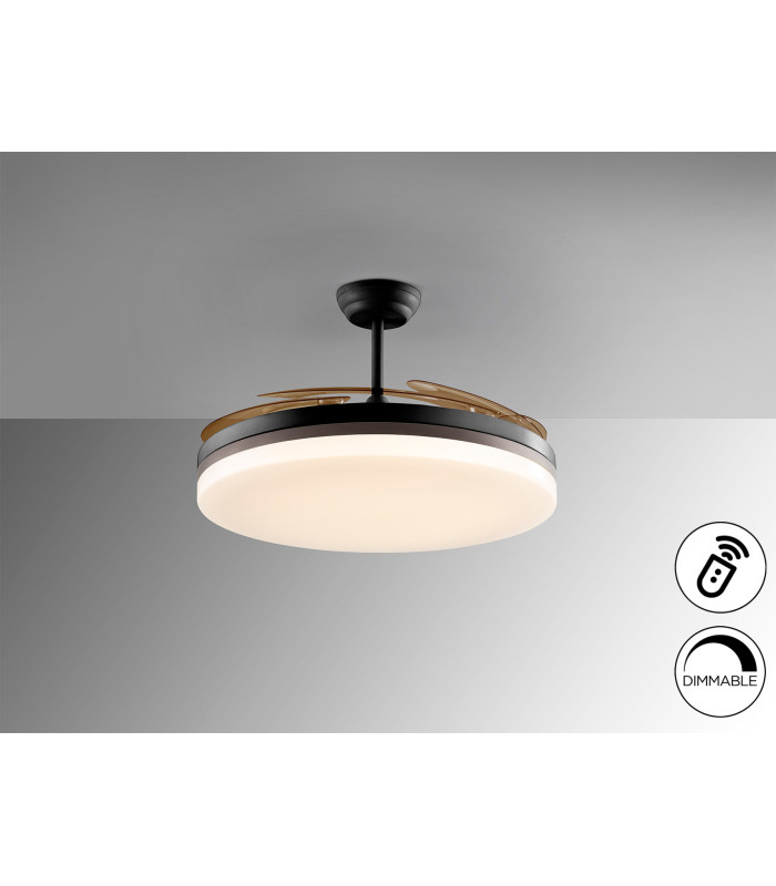 Vento Maxi Ceiling Fan Black LED 3000-6500K Dimmable-4