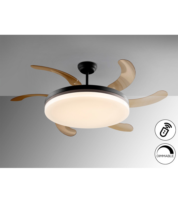 Vento Maxi Ceiling Fan Black LED 3000-6500K Dimmable-5